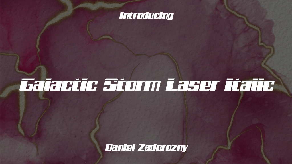 Galactic Storm Laser Italic Immagini di esempio dei caratteri  1