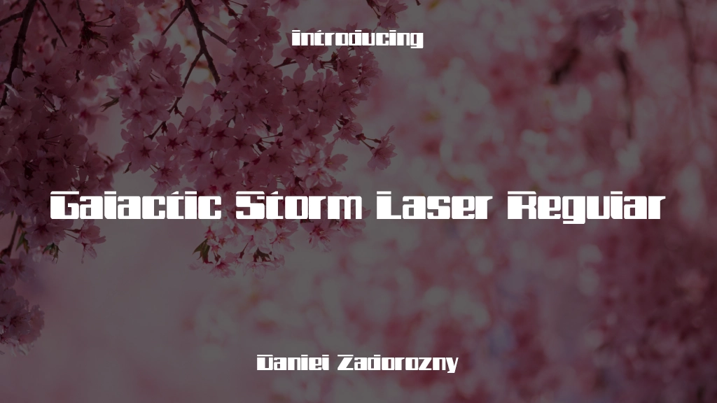 Galactic Storm Laser Regular 字体样本图像  1