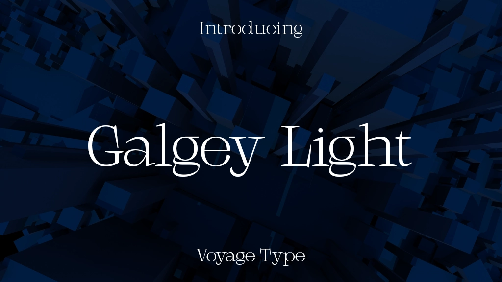 Galgey Light 字体样本图像  1