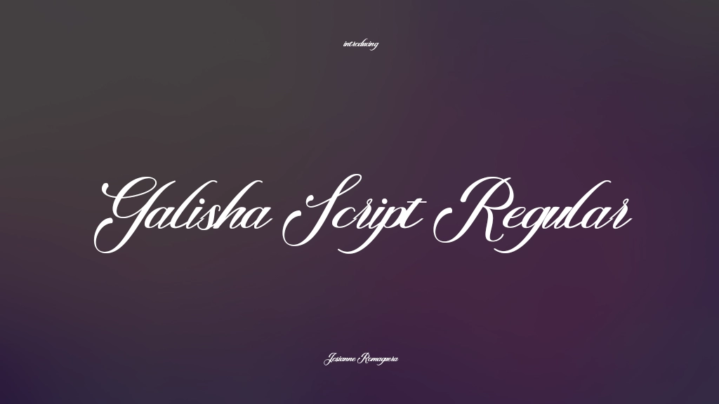 Galisha Script Regular Font Sample Images  1