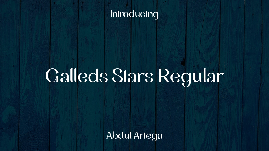 Galleds Stars Regular Imágenes de muestra de fuentes  1