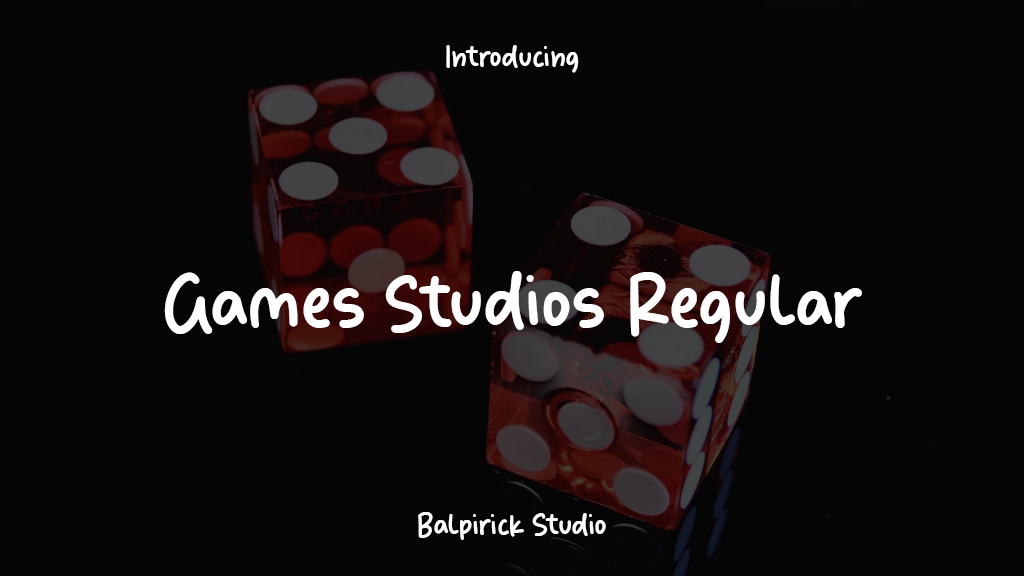 Games Studios Regular Imágenes de muestra de fuentes  1