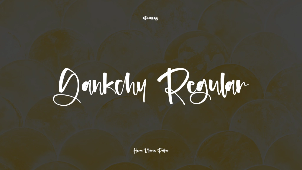 Gankchy Regular Font Sample Images  1