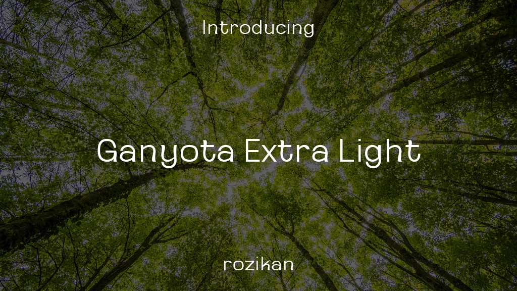 Ganyota Personal use Extra Light フォントサンプル画像  1