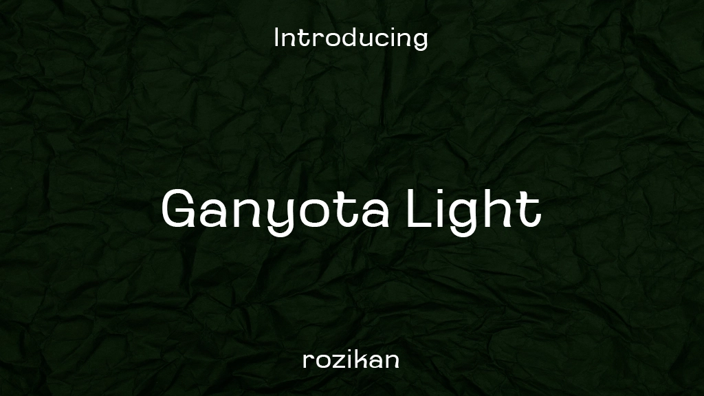 Ganyota Personal use Light フォントサンプル画像  1