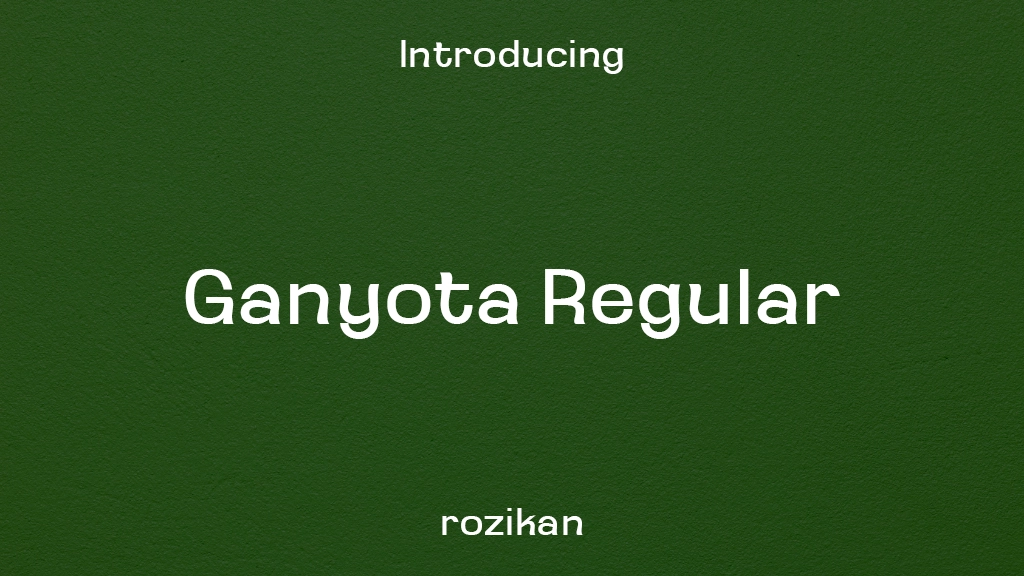 Ganyota Personal use Regular フォントサンプル画像  1