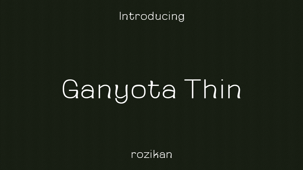 Ganyota Personal use Thin フォントサンプル画像  1