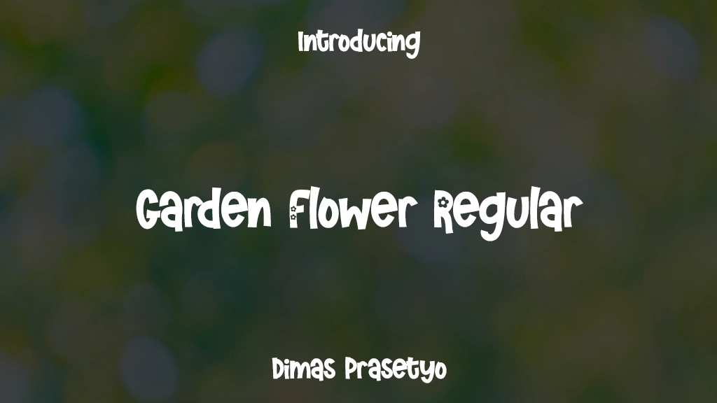 Garden Flower Regular Font Sample Images  1