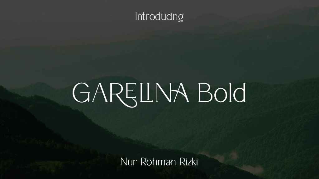 Garelina Bold Beispielbilder für Schriftarten  1