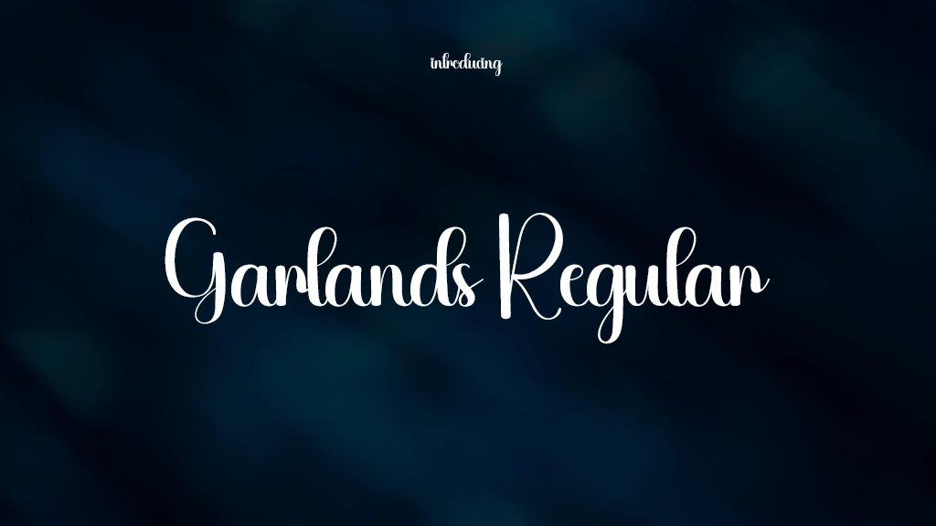 Garlands Regular Font Sample Images  1