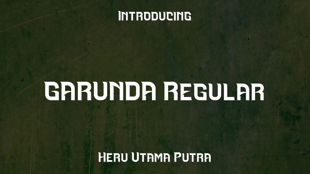 GARUNDA Regular Font Sample Images  1