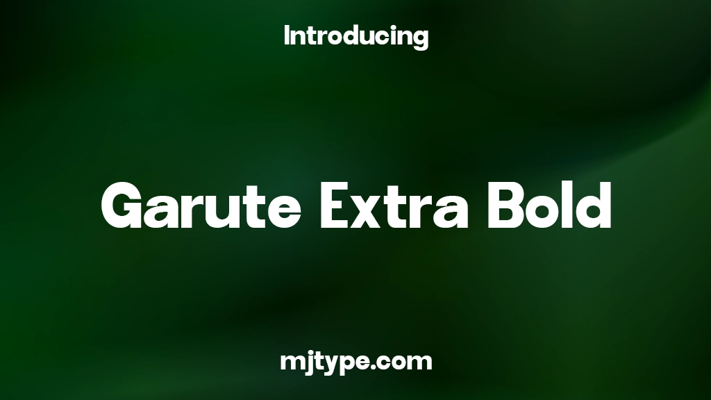 Garute Extra Bold Images d’exemples de polices  1