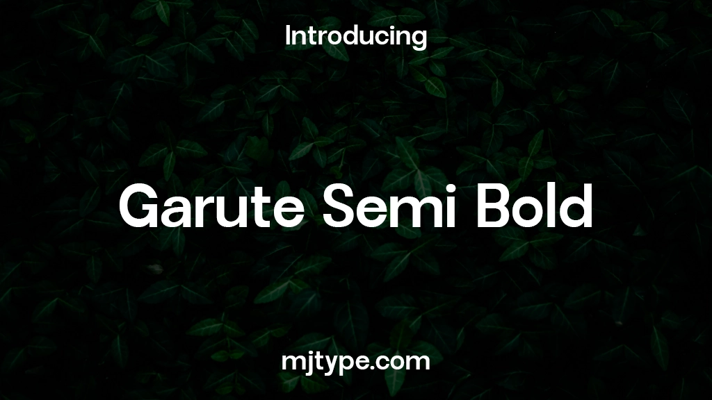 Garute Semi Bold Imagens de amostra de fonte  1