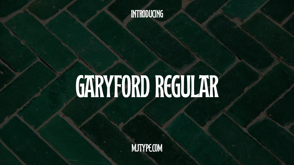 Garyford PERSONAL USE ONLY Regular Imágenes de muestra de fuentes  1