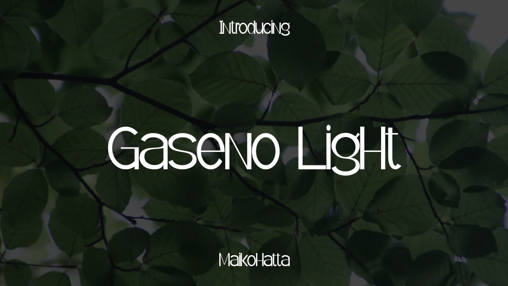 Gaseno Light Images d’exemples de polices  1