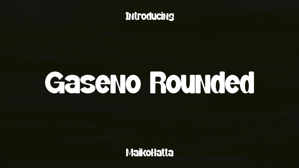 Gaseno Rounded Images d’exemples de polices  1