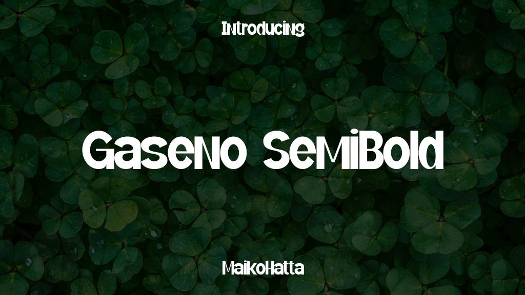 Gaseno SemiBold Images d’exemples de polices  1