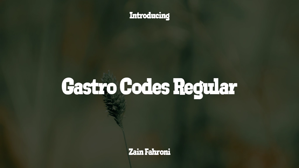 Gastro Codes Regular Imágenes de muestra de fuentes  1