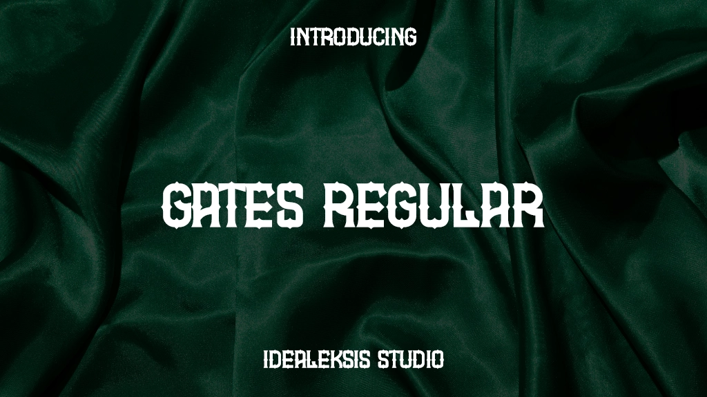 GATES Regular Images d’exemples de polices  1