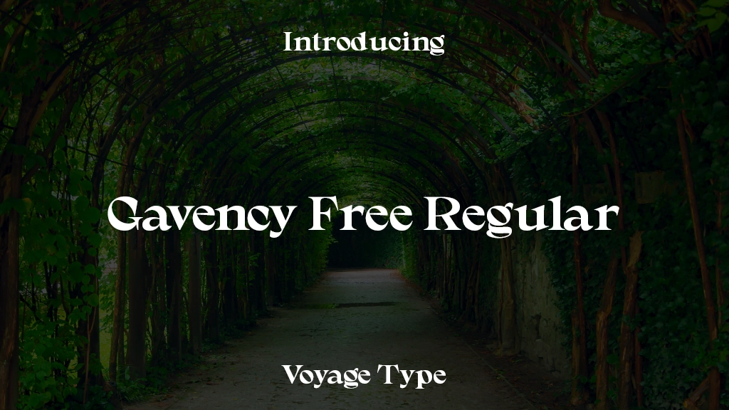 Gavency Free Regular 글꼴 샘플 이미지  1