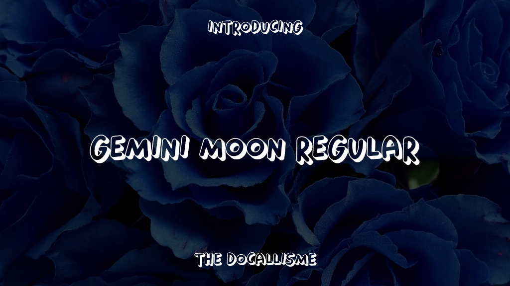 Gemini Moon Regular 字体样本图像  1