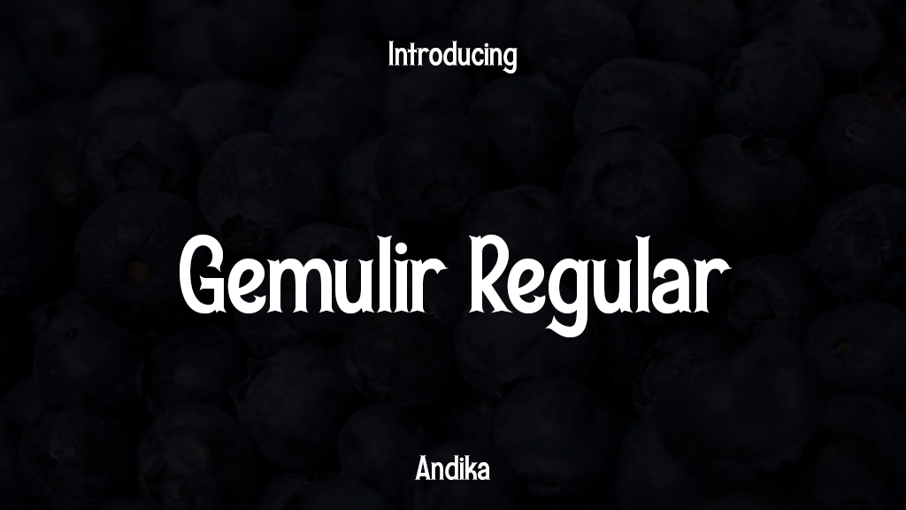 Gemulir Trial Regular Font Sample Images  1