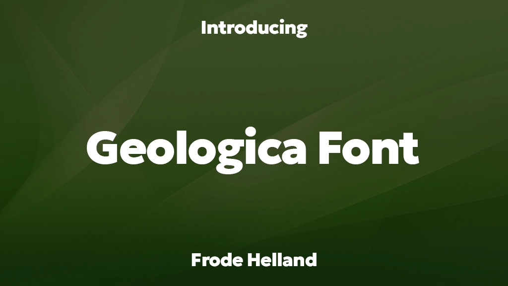 Geologica Font Family Imágenes de muestra de fuentes  1