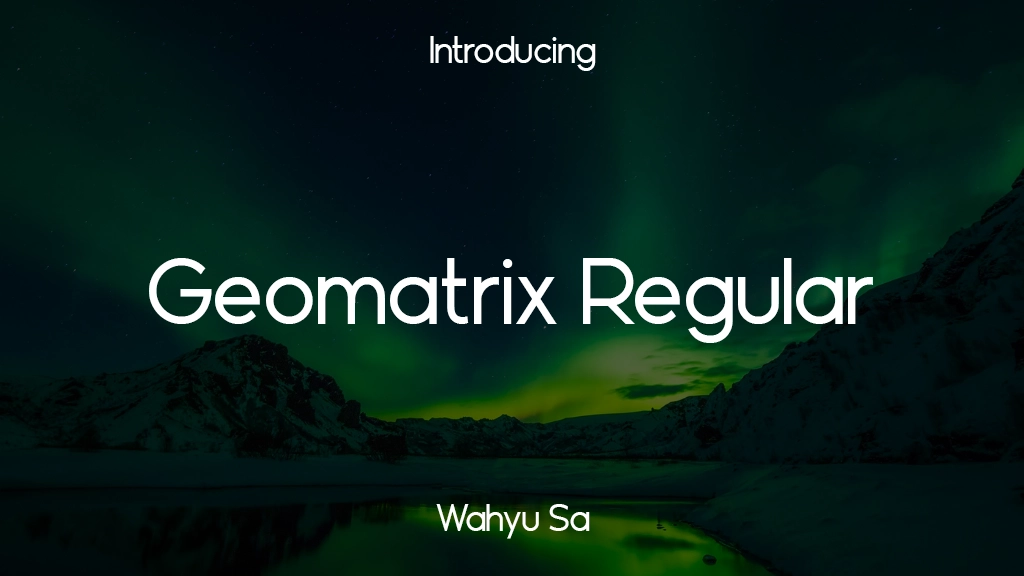 Geomatrix Regular Font Sample Images  1