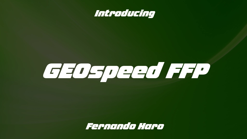 GEOspeed FFP Font Sample Images  1