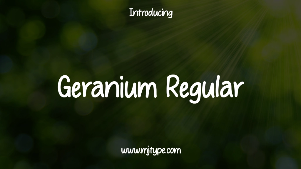 Geranium Regular Font Sample Images  1