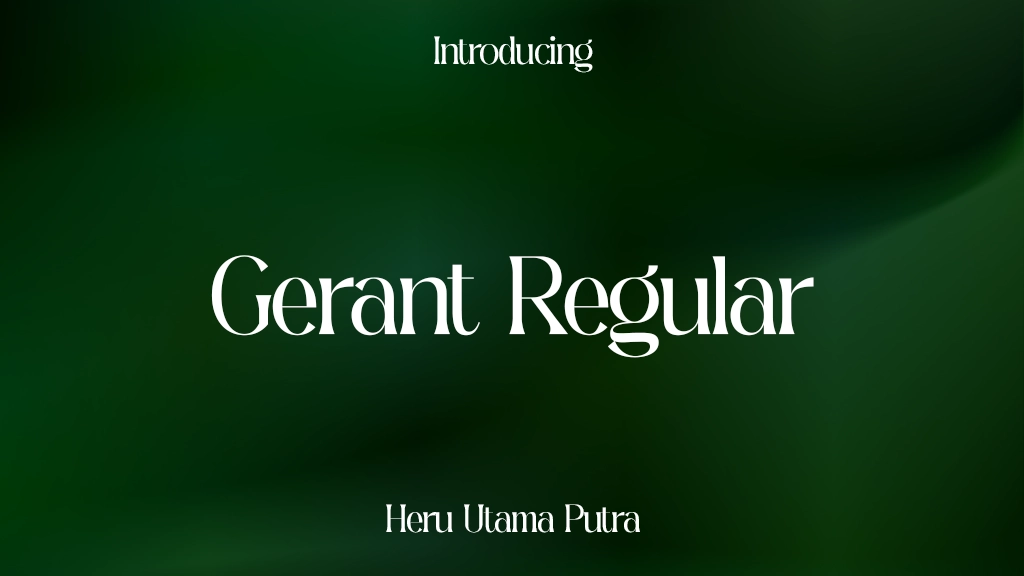 Gerant Regular Imágenes de muestra de fuentes  1