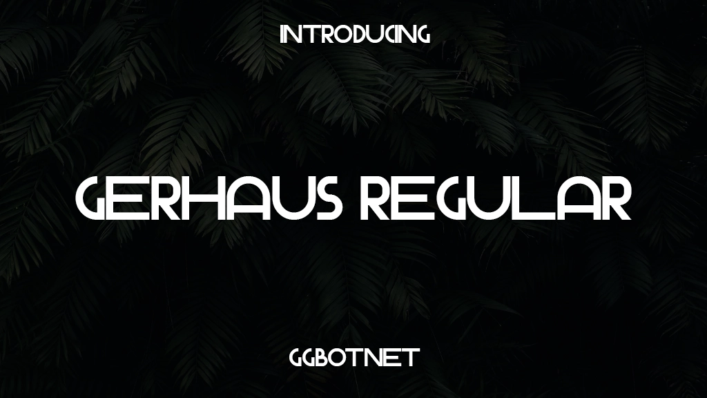 Gerhaus Regular Font Sample Images  2