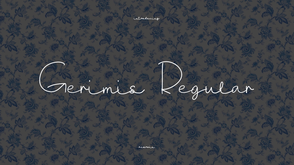 Gerimis Personal Use Regular Font Sample Images  1