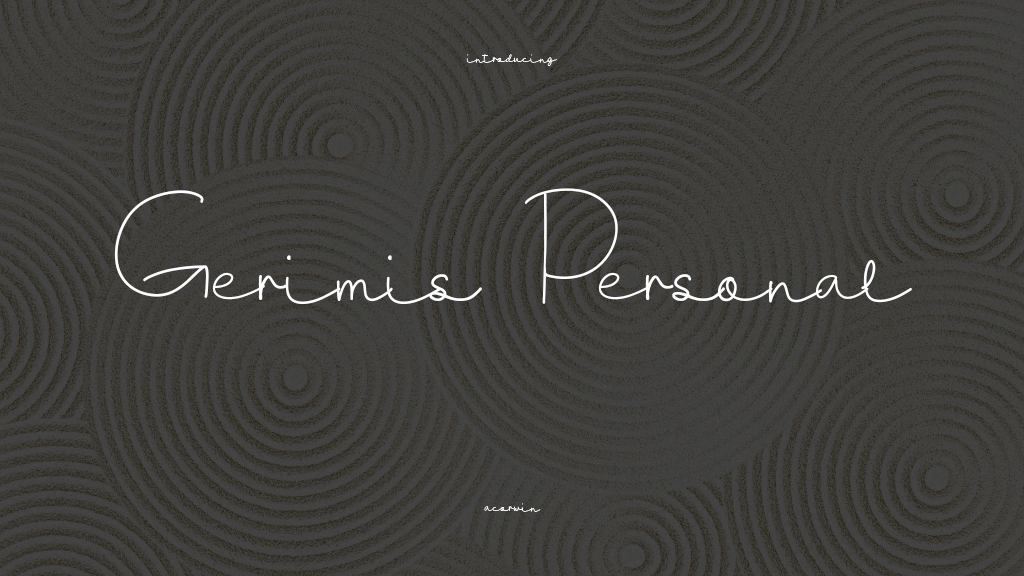 Gerimis Personal Font Sample Images  1