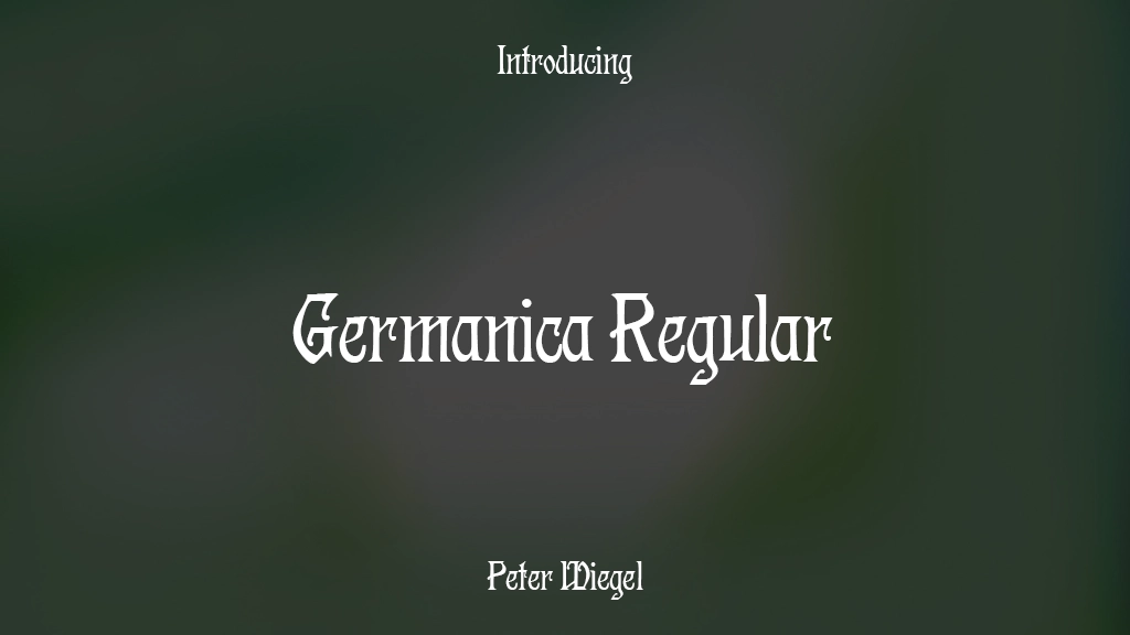 Germanica Regular Imágenes de muestra de fuentes  1