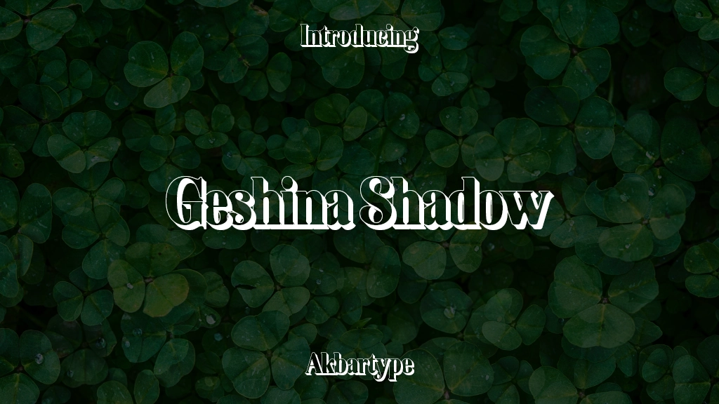 Geshina Shadow Imágenes de muestra de fuentes  2