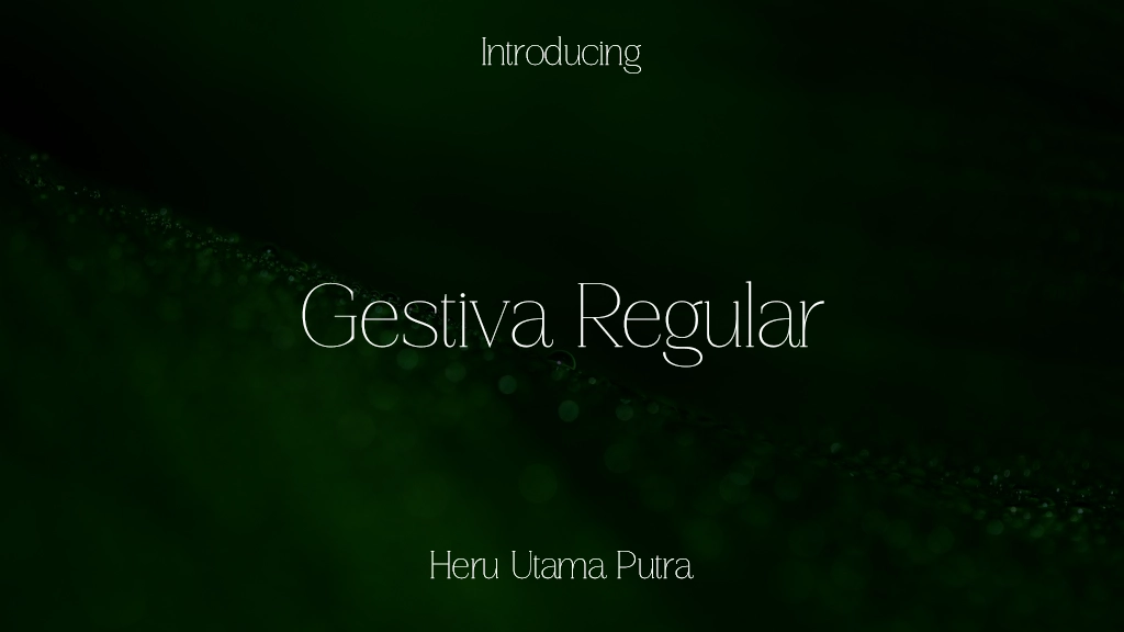 Gestiva Regular フォントサンプル画像  1