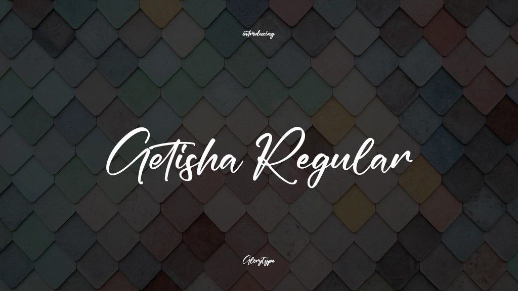 Getisha Regular Font Sample Images  1