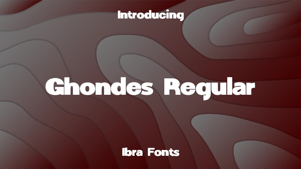 Ghondes Personal Use Regular Font Sample Images  1