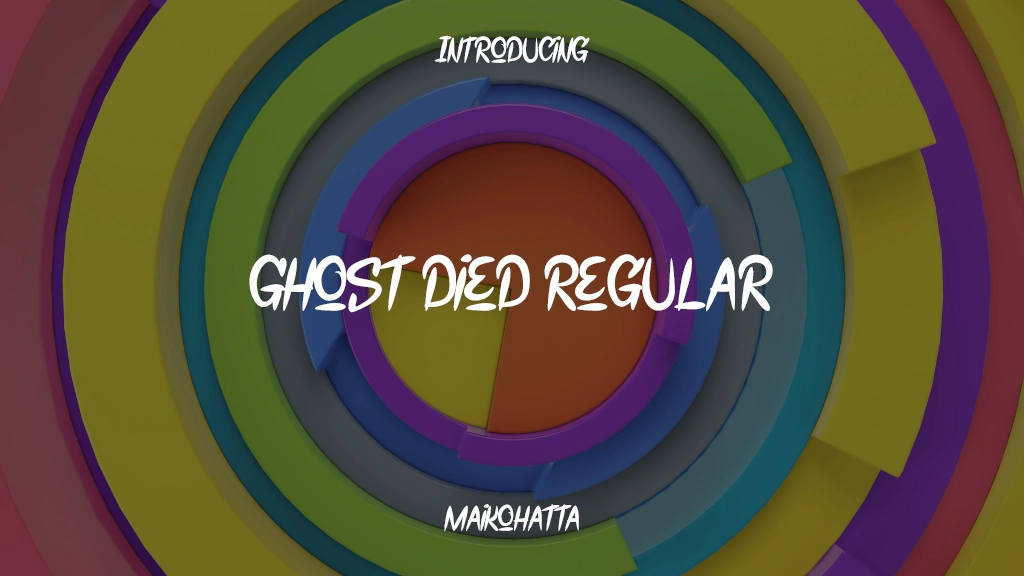 Ghost Died Regular Images d’exemples de polices  1