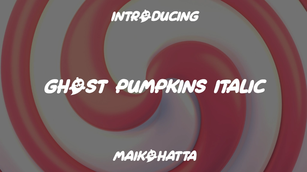 Ghost Pumpkins Italic Imágenes de muestra de fuentes  1