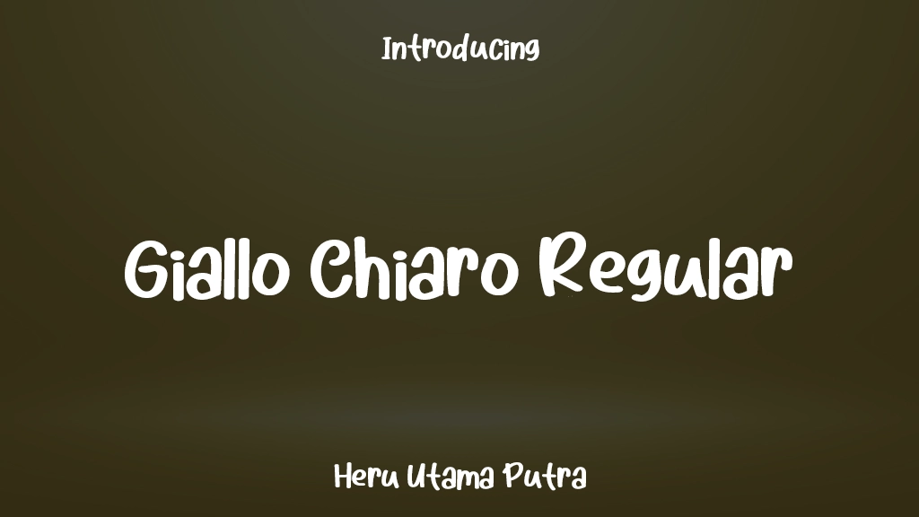 Giallo Chiaro Regular 글꼴 샘플 이미지  1