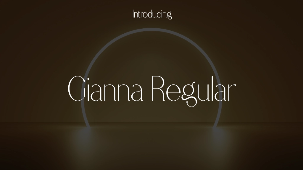 Gianna Regular Images d’exemples de polices  1