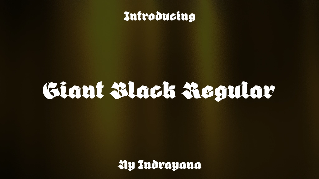 Giant Black Regular Font Sample Images  1