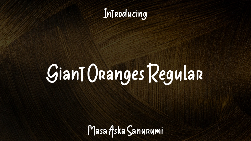 Giant Oranges Regular フォントサンプル画像  1