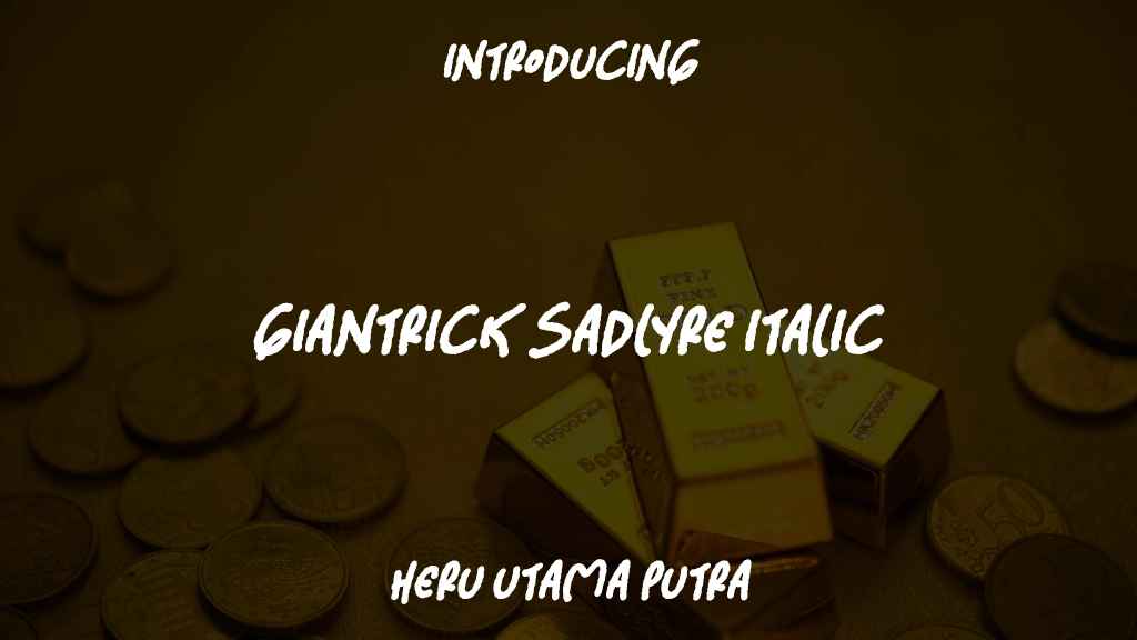 Giantrick Sadlyre Italic Images d’exemples de polices  1