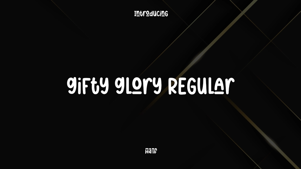 Gifty Glory Regular 글꼴 샘플 이미지  1