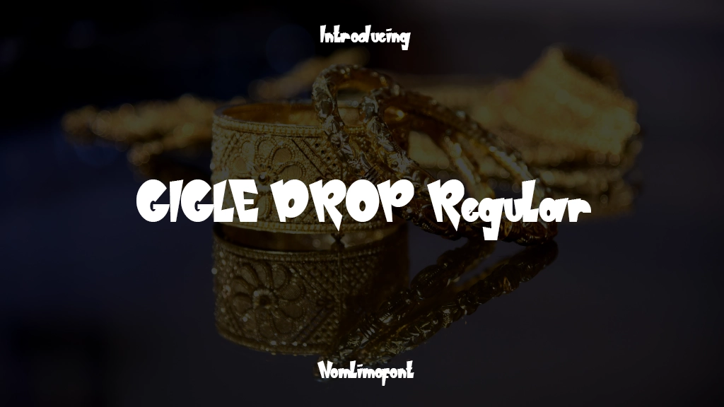 GIGLE DROP Regular Images d’exemples de polices  1