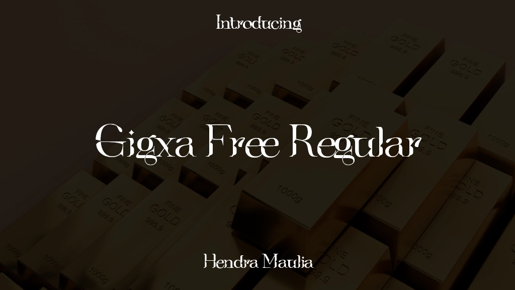 Gigxa Free Personal Use Regular Imágenes de muestra de fuentes  1