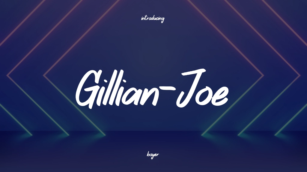 Gillian-Joe Font Sample Images  1